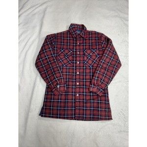 Vintage Big Yank Flannel Shirt Men's Size Medium Plaid Long Sleeve Quilt Lined